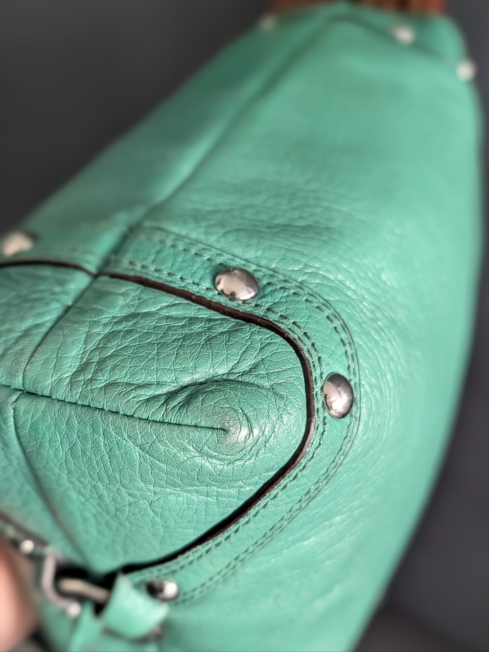 Coach Carly Mint Green Leather Bag - COA INCLUDED - Style F15251 - Picture 11 of 14